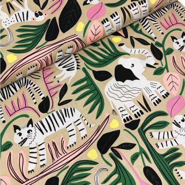 Bio Baumwolle - Jungle Forest - Wild - Cloud9 Fabrics